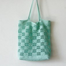 야나 샤블리 체크 네트백 뜨개질 DIY패키지 + 돗바늘, 1세트, 파스텔민트(110) 홈인테리어/DIY 패키지 반품 최저가 13,000원