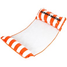 써니워터 스트라이프 해먹 성인용 튜브 132cm, 오렌지, 1개 완구_취미/물놀이/계절완구 반품 최저가 9,550원