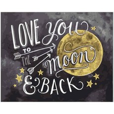 아이러브페인팅 블랙아트 DIY 명화그리기 40 x 50 cm, 러브문, 1개 문구/오피스/미술/화방용품 반품 최저가 9,680원