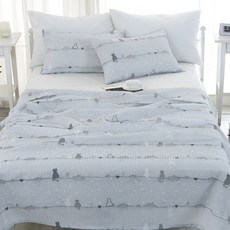 지베딩 고양이의꿈 시어서커 여름 홑이불, 그레이 홈인테리어/침구 반품 최저가 9,790원