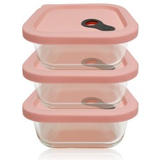 파미레 실리콘 오븐 글라스 밀폐용기 라지 정사각 530ml x 3p, 1세트, 단품 주방용품/밀폐용기/반찬통 반품 최저가 9,840원