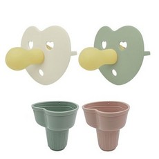 프로미스 공갈 노리개 젖꼭지 하트 2p + 콘케이스 2p, 1단계, 스노우, 데저트세이지, 2개 출산/유아동/수유용품 반품 최저가 10,140원