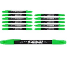 자바펜 듀플렉스 트윈 오리지널 형광펜, 연두, 12개 문구/오피스/학용품/수업준비 반품 최저가 2,670원