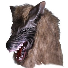 리빙다 리얼 늑대인간 가면, 브라운, 1개 문구/오피스/파티/이벤트 반품 최저가 13,320원