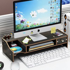 데스크 수납 모니터 받침대, 블랙 문구/오피스/사무용품 전문관 반품 최저가 7,850원