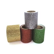 현진아트 벨크로 글리터 테이프 5 x 100 cm 4종 세트 SGR50, 빨강, 골드, 녹색, 실버, 1세트 문구/오피스/학용품/수업준비 반품 최저가 7,100원