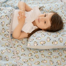 아띠블랑 아이스 인견 키즈 여름 어린이베개 + 블랭킷 + 패드 세트, 블루펭귄 출산/유아동/유아동침구 반품 최저가 52,220원