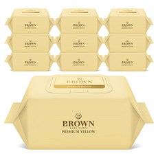 브라운 프리미엄 옐로우 아기물티슈 캡형, 73g, 72매, 10개 생활용품/화장지/물티슈 반품 최저가 17,560원