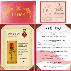 럭키심볼 연인이벤트선물 사랑의 황금장미 핑크케이스 세트, 1세트, 사랑 명언 문구/오피스/사무용품 전문관 반품 최저가 1,790원