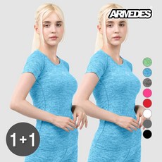 아르메데스 여성용 기능성 요가 반팔 티셔츠 AR-2312 2p 스포츠/레저/헬스/요가/댄스 반품 최저가 5,920원