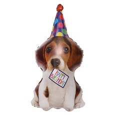 그라보벌룬 생일퍼피 은박풍선 54 x 104 cm, 브라운, 1개 문구/오피스/파티/이벤트 반품 최저가 6,390원