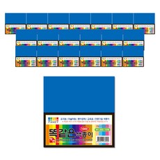 칼라팬시 똑같은 양면 색종이 파랑 소, 1색, 20개 문구/오피스/미술/화방용품 반품 최저가 5,630원