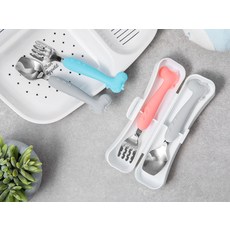 비지엔젤 실리콘 스푼 포크 케이스 2종세트, 혼합색상, 스푼+포크+케이스 2세트 출산/유아동/이유용품/유아식기 반품 최저가 9,220원