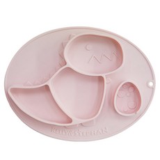 켈리앤스테판 공룡 실리콘 유아 흡착식판 K142, 핑크 출산/유아동/이유용품/유아식기 반품 최저가 6,960원