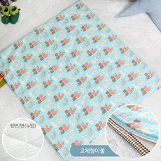 코니아일랜드 사계절용 교체형 이불 러블리캣, 블루 출산/유아동/유아동침구 반품 최저가 14,410원