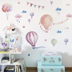 아보드 인테리어 아이방 벽지 스티커, 러블리열기구 홈인테리어/시트지/스티커 반품 최저가 6,350원