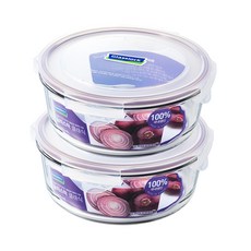 글라스락 퍼플에디션 원형 밀폐용기세트, 2개, 단품 주방용품/밀폐용기/반찬통 반품 최저가 20,090원