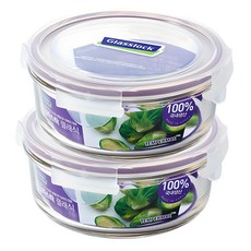 글라스락 퍼플에디션 원형, 1세트, 720ml(2P) 주방용품/밀폐용기/반찬통 반품 최저가 12,310원