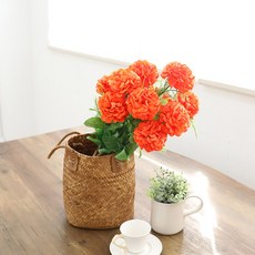 조아트 조화 12송이 대볼국 꽃다발, 오렌지, 1개 홈인테리어/홈데코/디퓨저 반품 최저가 5,940원