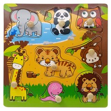 토도리브로 사파리 꼭지퍼즐 WOODENTOY-B, 1개, 8피스 완구/취미/퍼즐/큐브/피젯토이 반품 최저가 10,780원