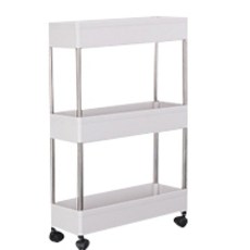 따니네 심플 이동식 트롤리 선반 슬림형 3단 BGN008, 화이트, 1개 홈인테리어/수납/정리 반품 최저가 14,630원