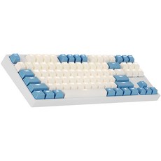 COX 게이트론 LED 게이밍 기계식 유선 텐키리스 키보드, 크림 블루, CK87, 갈축 가전디지털/키보드/마우스 반품 최저가 36,260원