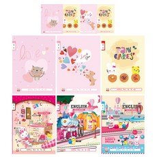 영아트 초등 영어노트 넓은칸 여아용 키디, 랜덤 발송, 10개 문구/오피스/학용품/수업준비 반품 최저가 6,640원