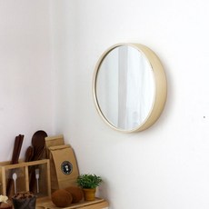 MJK 자작나무 원형 벽거울 300mm, 내츄럴 홈인테리어/거울 반품 최저가 21,800원