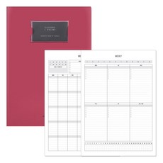 데얼스 L홀더파일 + A4 스케줄러 먼슬리 + 위클리, 마젠타, 1세트 문구/오피스/다이어리/플래너 반품 최저가 6,510원