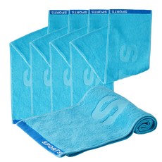 소프트터치 30수 엑티브 스포츠타올, 블루, 5개 생활용품/욕실용품 반품 최저가 11,200원