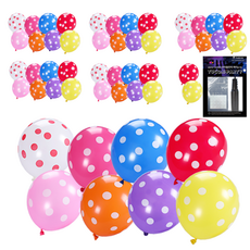 투코비 30cm 땡땡이 캔디칼라 라운드풍선 50p + 손펌프 + 고정테이프 세트, 혼합색상, 1세트 문구/오피스/파티/이벤트 반품 최저가 9,600원