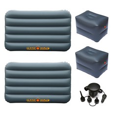 GUNU 차박 보강 에어매트 2종 x 2p + 2단 발매트 2종 x 2p + 차량용 에어펌프 세트, 전차종 자동차용품/인테리어 반품 최저가 31,510원