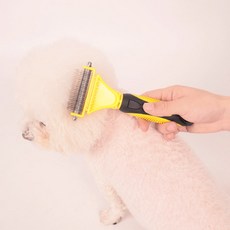 딩동펫 엉킨털제거 디메팅 브러쉬, 옐로우, 1개 반려동물용품/강아지 용품 반품 최저가 7,900원