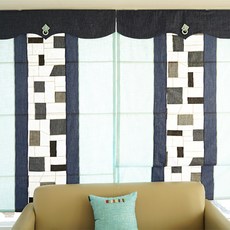 나비손길 린넨 조각보 로만쉐이드좌우세트 홈인테리어/커튼/블라인드 반품 최저가 367,230원