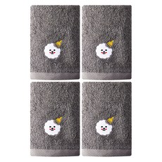 소프트터치 마이독 자수 수건 150g 코마사, 비숑, 4개 홈인테리어/수건/타월 반품 최저가 16,290원