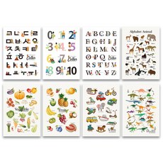 감성 학습포스터 8종세트, 꼬메모이 출산/유아동/유아동도서 반품 최저가 6,620원