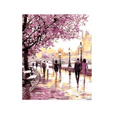 풍경화 그리기 DIY, 벚꽃길 연인, 1개 문구/오피스/미술/화방용품 반품 최저가 5,140원