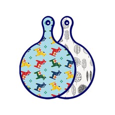 로엠디자인 블루에디션 양면 원형 서빙도마 보드 달라홀스, 나무라인아트웍, 1개 주방용품/주방조리도구 반품 최저가 10,650원