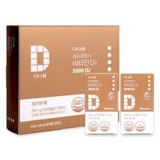 다나음 비타민D3 5000IU 선물세트, 16.8g, 2개 헬스_건강식품/비타민/미네랄 반품 최저가 20,980원