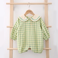 아이엠베베 세라 체크 면 아기 슈트 롬퍼 출산/유아동/유아동패션 반품 최저가 14,600원