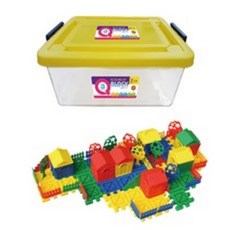 대용량 큐블럭 + 보관함 Q6316-2K, 혼합 색상, 1개 완구/취미/블록놀이 반품 최저가 66,350원