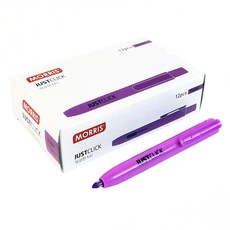모리스 저스트클릭 형광펜 M2, 보라, 12개 문구/오피스/학용품/수업준비 반품 최저가 10,130원