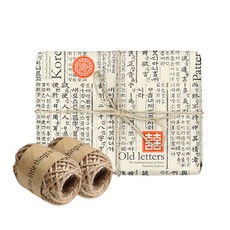 인디고샵 포장지 20p + 마끈 2p, 훈민정음 베이지, 1세트 문구/오피스/데코/포장용품 반품 최저가 6,080원