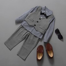아이엠베베 남아용 헤럴드 정장 셔츠 + 조끼 + 바지 + 타이 세트 출산/유아동/유아동패션 반품 최저가 13,670원