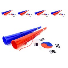 긴 응원 나팔 태극기 2종 x 5p, 블루, 레드, 10개 문구/오피스/파티/이벤트 반품 최저가 8,490원