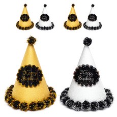 글리터 방울 생일고깔모자 대 2종 x 3p 세트, 골드, 실버, 1세트 문구/오피스/파티/이벤트 반품 최저가 8,880원