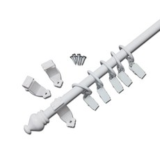 썬데코 15mm 바란스용 커튼봉 + 집게링 67mm 세트, 화이트 홈인테리어/커튼/블라인드 반품 최저가 12,240원