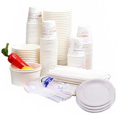 서연 일회용 캠핑 용품 세트, 1세트, 440개 주방용품/일회용품/종이컵 반품 최저가 24,530원