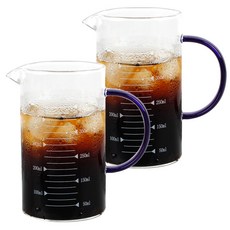 레벤호프 핸들 내열유리 계량컵 2p, 블루, 500ml, 2개 주방용품/주방잡화 반품 최저가 11,700원