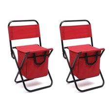 블럭마트 휴대용 접이식 수납 캠핑체어 세트, 레드, 2개 스포츠/레저/캠핑전문관 반품 최저가 8,760원